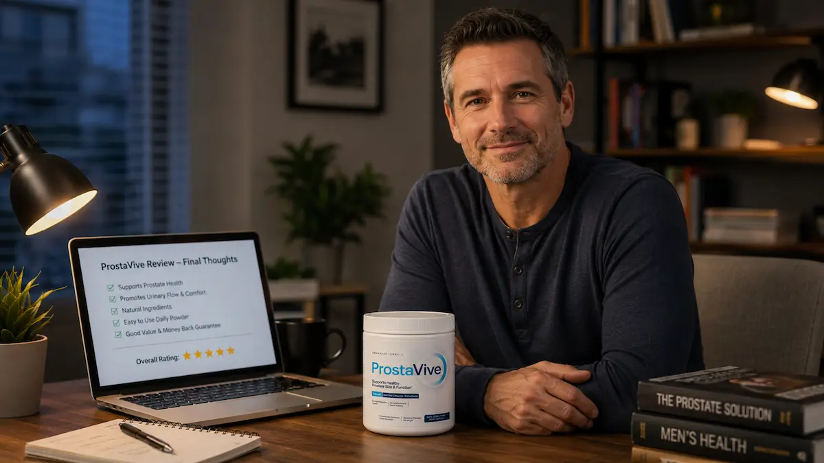 Premium style ProstaVive review conclusion and recommendation graphic